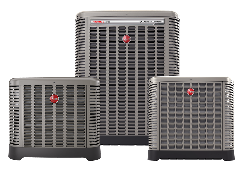 Rheem Prestige series air conditioning and condenser units